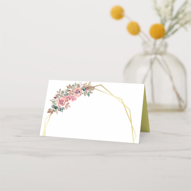Tarjeta De Asiento La flor de doble felicidad del boda chino (Anverso)