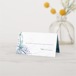 Tarjeta De Asiento La moderna acuarela Ocean Beach Wedding