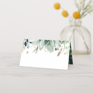 Tarjeta De Asiento La vegetación y la elegante Boda de Jardín de Oro