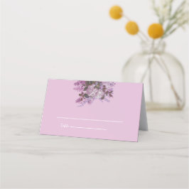 Tarjeta De Asiento Lavanda, Lilacs, Rosas, Boda
