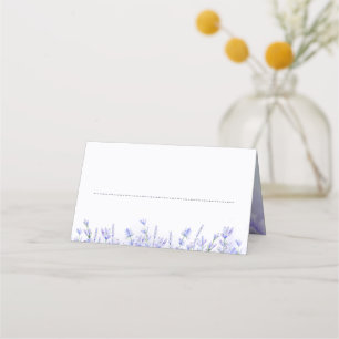 Tarjeta De Asiento Lavanderas y flores blancas matrimonio elegante