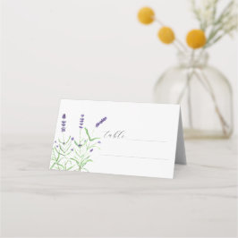 Tarjeta De Asiento Lavender acuarela Boda floral morado