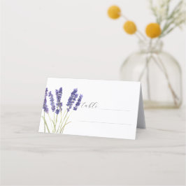 Tarjeta De Asiento Lavender acuarela Boda floral morado