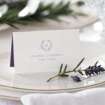 Lavender Boda Monograma de Flor Silvestre