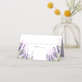 Tarjeta De Asiento Lavender Boda Place Card Rustic Pastel Purple