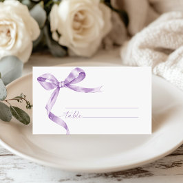 Tarjeta De Asiento Lavender Bow Boda