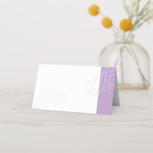 Tarjeta de asiento Lavender, colección de Bodas Ca (Anverso)