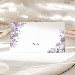 Tarjeta De Asiento Lavender Floral Watercolor Wedding Place Card