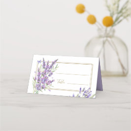 Tarjeta De Asiento Lavender Florals Purple Boda Place Card