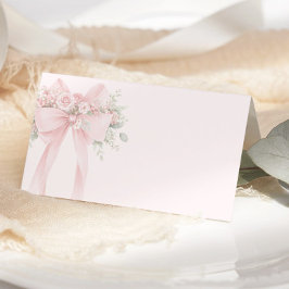 Tarjeta De Asiento Lazo de Coqueta Rosa Rosado Floral