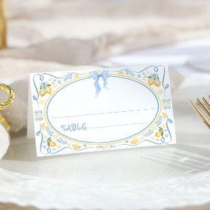 Tarjeta De Asiento Lemon Citrus Floral Boda