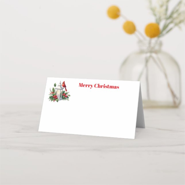 Tarjeta De Asiento Linterna de Navidad (Anverso)