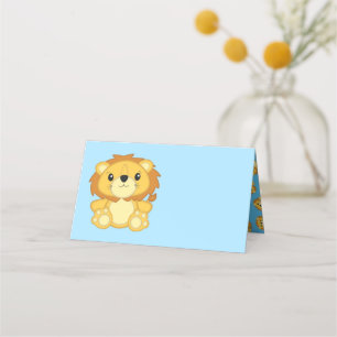 Tarjeta De Asiento Lion Baby Shower