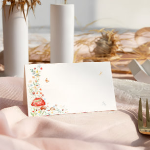 Tarjeta De Asiento Little Love Bug Floral Baby Shower