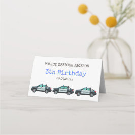 Tarjeta De Asiento Little Officer Police Birthday | Personalized 