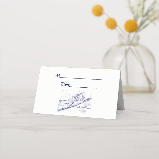 Tarjeta De Asiento Long Island El Mapa De Hamptons (Reverso)