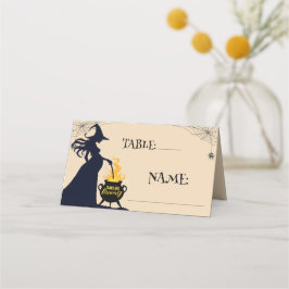 Tarjeta De Asiento Los gemelos están preparando la mesa de Halloween