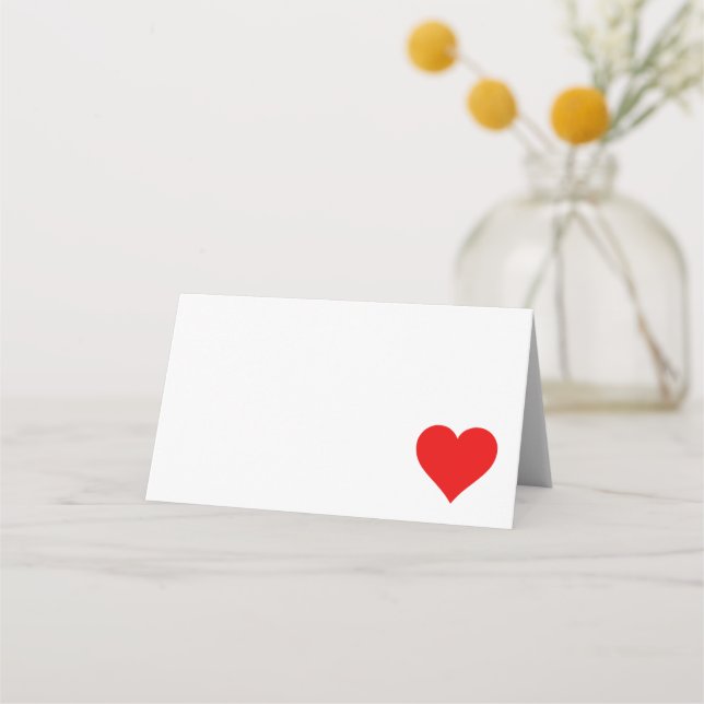 Tarjeta De Asiento Love - Heart Place Card (Anverso)