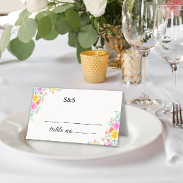 Tarjeta De Asiento Love in Bloom spring flowers wedding