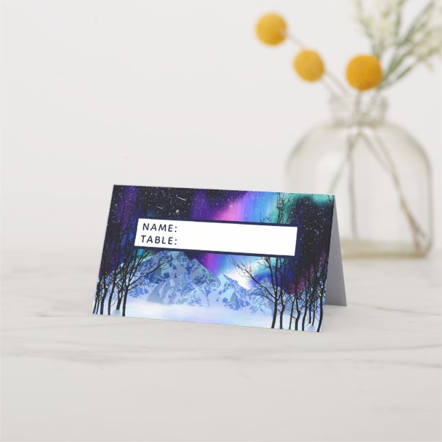 Tarjeta De Asiento Luces de invierno (Anverso)