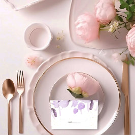 Tarjeta De Asiento Lugar de Boda del Purpurina Eucalyptus