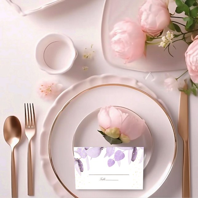 Tarjeta De Asiento Lugar de Boda del Purpurina Eucalyptus (Subido por el creador)