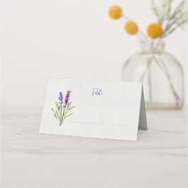 Tarjeta De Asiento Lugar de la mesa de acuarela de lavanda
