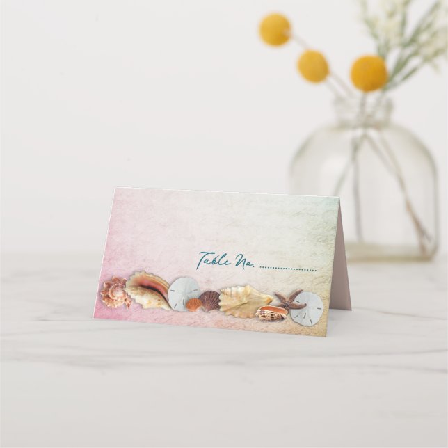 Tarjeta De Asiento Lugar permanente / Cartas de acompañamiento Mares  (Anverso)