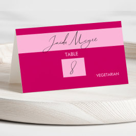 Tarjeta De Asiento Magenta Moderno y Audaz