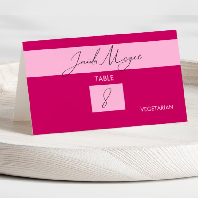 Tarjeta De Asiento Magenta Moderno y Audaz (Subido por el creador)