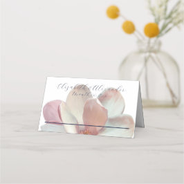 Tarjeta De Asiento Magnolia elegante Boda rosa y blanco