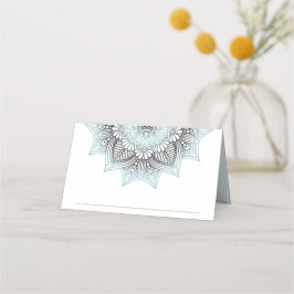 Tarjeta De Asiento Mandala Lace Boda Lt. Blue ID968