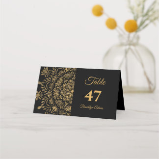 Tarjeta De Asiento Mándala tradicional clásico boda de lujo elegante