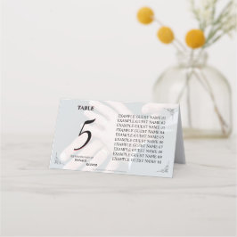 Tarjeta De Asiento Manos de una pareja Boda gay con anillos