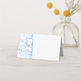 Tarjeta De Asiento Mapa de Rehoboth Beach Delaware doblado