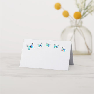 Tarjeta De Asiento Mariposa azul