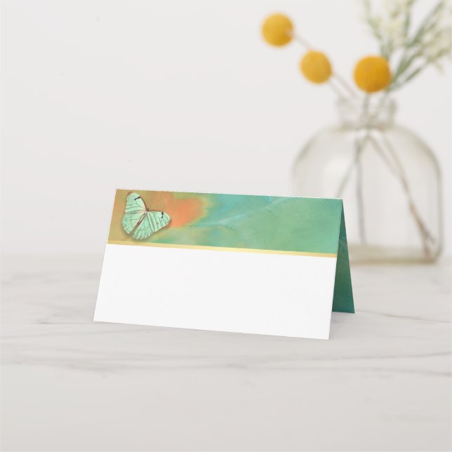 Tarjeta De Asiento Mariposa de época en colores suroeste (Anverso)