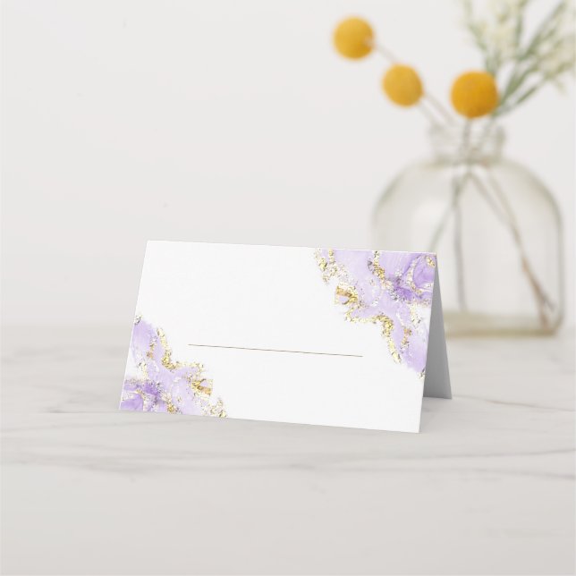 Tarjeta De Asiento mármol de lavanda (Anverso)