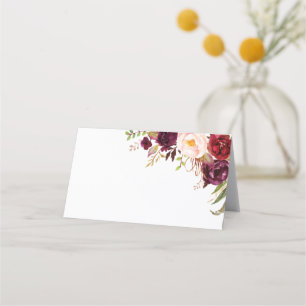 Tarjeta De Asiento Marsala Burgundy Place Cards
