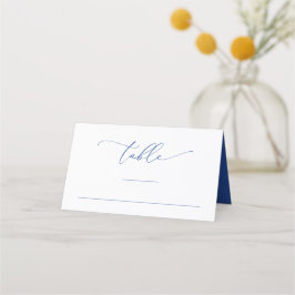 Tarjeta De Asiento Marsella Bleu y número de tabla de Bodas blancos