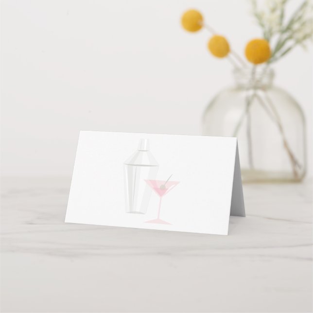 Tarjeta De Asiento Martini Shaker (Anverso)