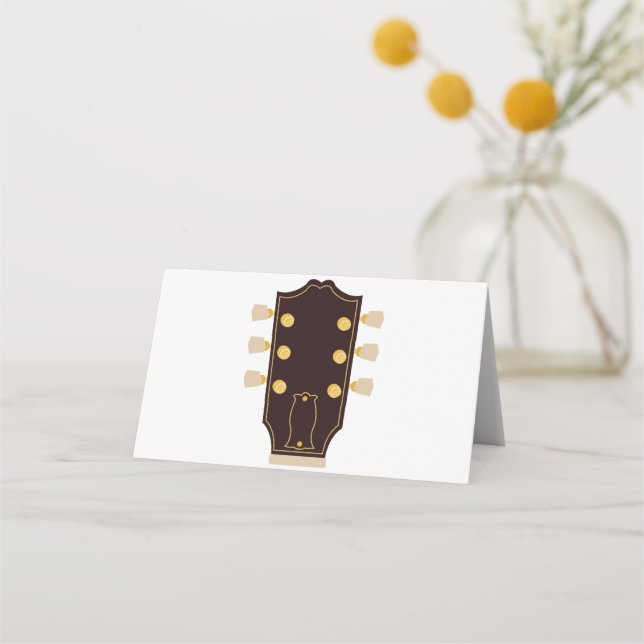 Tarjeta De Asiento Material de la cabeza de guitarra (Anverso)