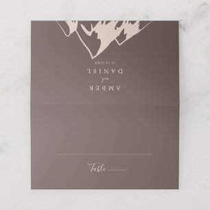 Tarjeta De Asiento Matrimonio en el País de Montaña