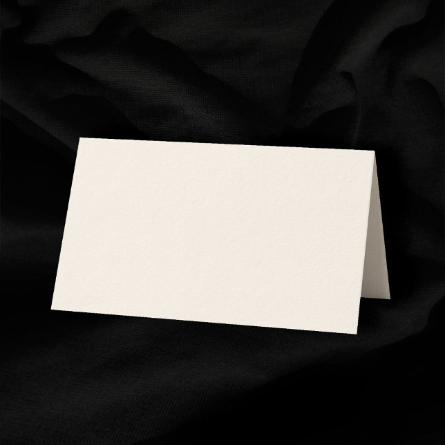 Tarjeta De Asiento Matte Cream Blank 2" x 3,5" Boda plegado (Matte Cream Blank 2" x 3.5" Folded Wedding Place Card)