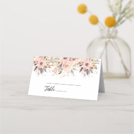 Tarjeta De Asiento Mesa Boda de mariposa floral rosa y dorada