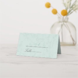 Tarjeta De Asiento Mesa boda Eucalipto Verde Mármol Elegante
