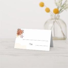 Tarjeta De Asiento Mesa Boda personalizada Rustic Brown