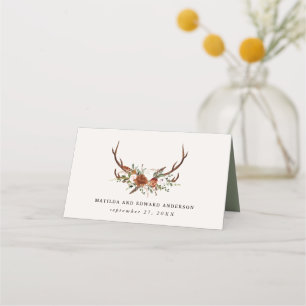 Tarjeta De Asiento Mesa de boda de jaulas botánicas rústicas