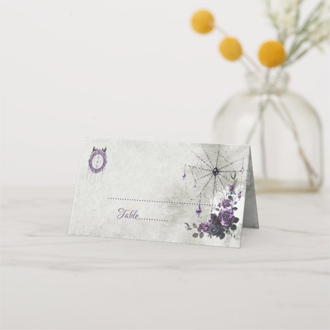 Tarjeta De Asiento Mesa de Boda Gótica (Anverso)