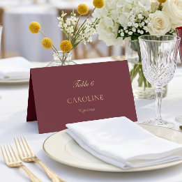 Tarjeta De Asiento Mesa de boda minimalista con letra cursiva de Borg